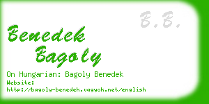 benedek bagoly business card
